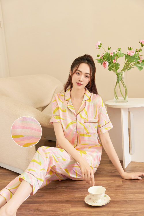 Pijama_ Khăn Vàng Hồng